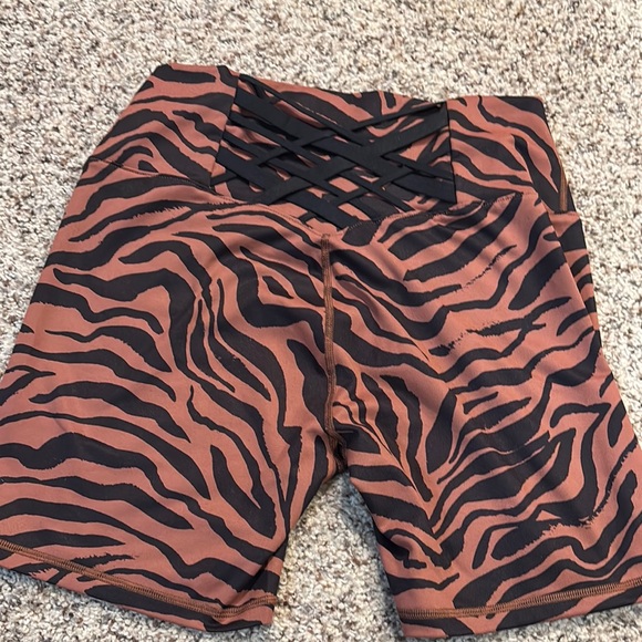 Fabletics Brown and Black Bike Shorts - Picture 2 of 3